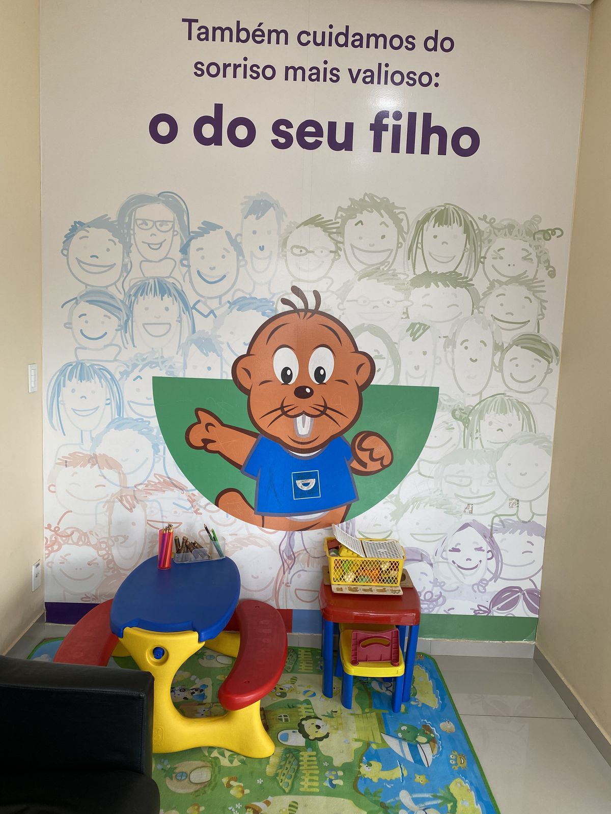 Espaço kids da Sorridents Dourados — também cuidamos do sorriso do seu filho